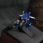 His One Her Only Rings, Couple Rings, Couple Wedding Rings, Matching Rings, Matching Wedding Bands, Black Wedding Rings, Couple Jewelry