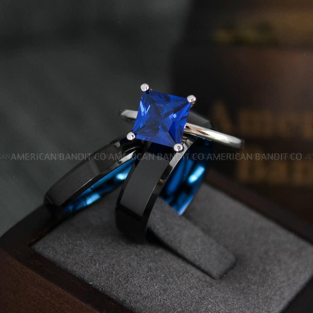 IMG_4503 Black Wedding Bands, Couple Rings, Couple Wedding Rings, Matching Rings, Matching Wedding Bands, Black Wedding Rings, Couple Jewelry - Image 1