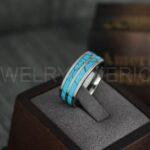 Turquoise Ring, Turquoise Wedding Ring, Turquoise Wedding Band, Turquoise Jewelry, Silver Wedding Band