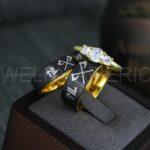 Til Valhalla Rings, Viking Rings, Runes Rings, Vegvísir Ring, Couple Nordic Rings, Norsemen Rings, Nordic Runes Rings, Black Tungsten Bands