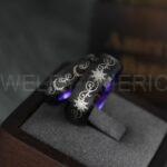 Sun and Moon Rings, Sun and Moon Wedding Rings, Sun and Moon Wedding Bands, Sun and Moon Jewelry, Couple Rings, Matching Couple Rings - Image 3
