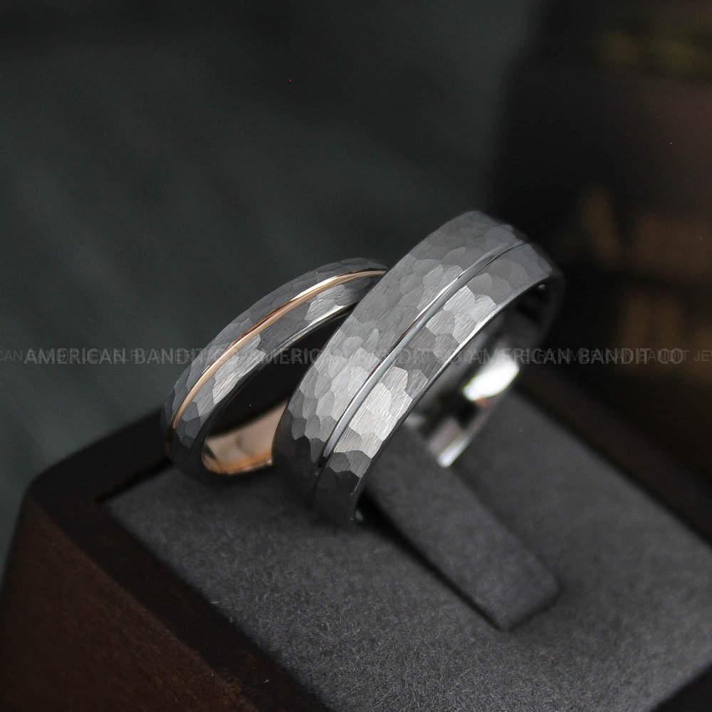IMG_4615 Hammered Rings, Couple Wedding Bands, Couple Wedding Rings, Couple Rings, Silver Wedding Bands - Image 1