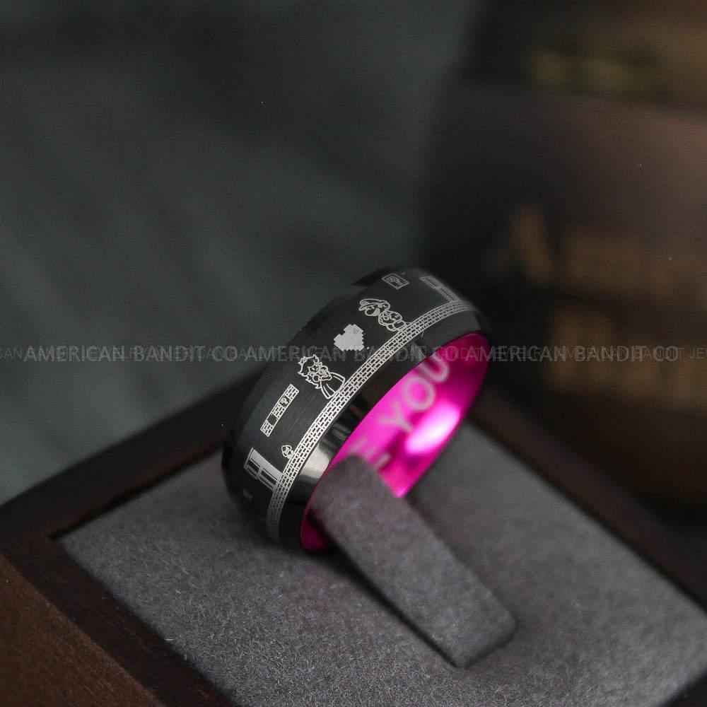 IMG_4621 Mario Ring, Mario Brothers Wedding Ring, Gamer Ring, Gamer Jewelry, Mario Wedding Band, Gamer Wedding Ring - Image 1