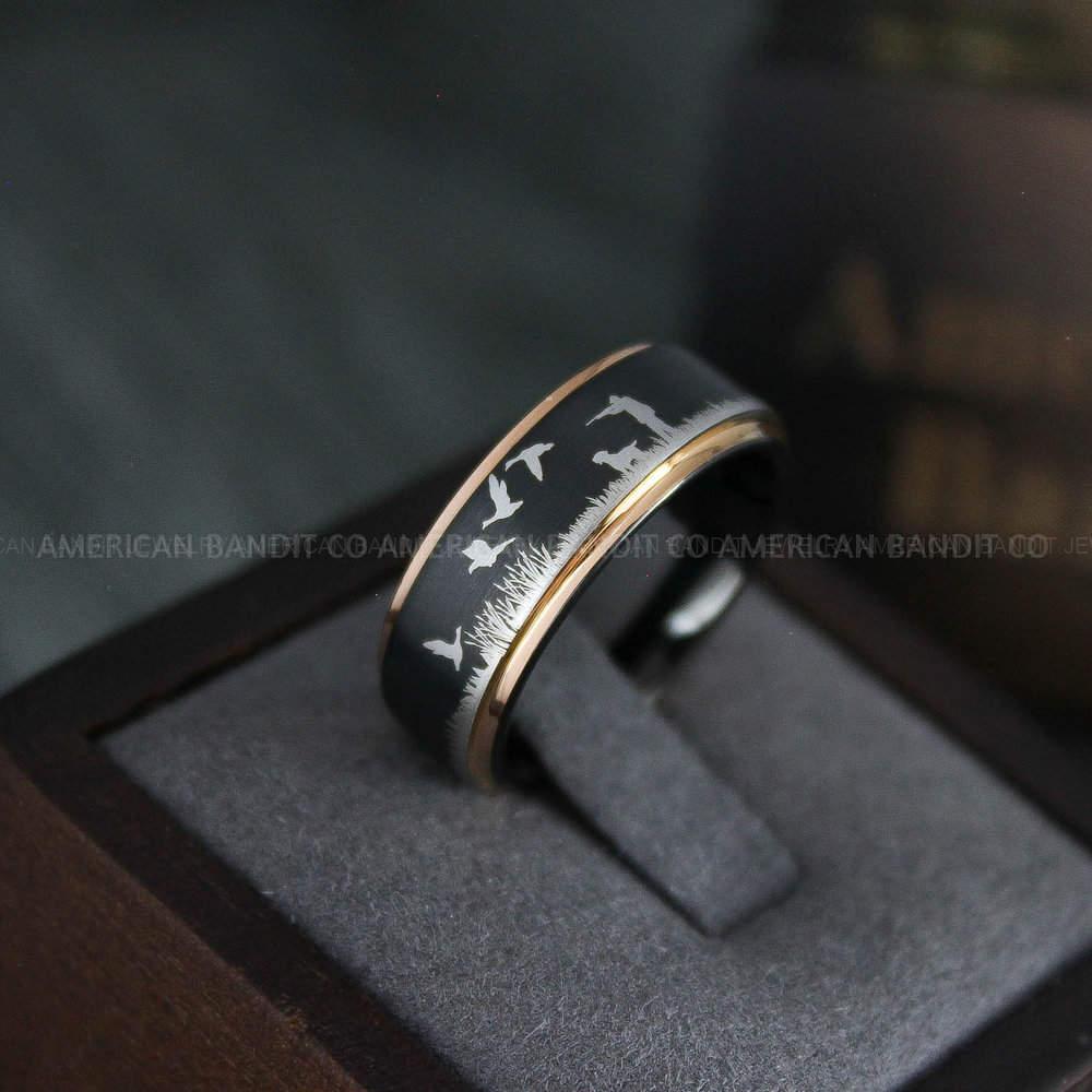 IMG_4627 Duck Hunting Ring, Hunting Wedding Ring, Hunting Wedding Band, Duck Hunting Jewelry - Image 1