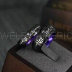 Jack and Sally Rings, Jack and Sally Wedding Bands, Couple Rings, Jack and Sally Wedding Rings - Image 3