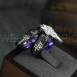 Jack and Sally Rings, Jack and Sally Wedding Bands, Couple Rings, Jack and Sally Wedding Rings