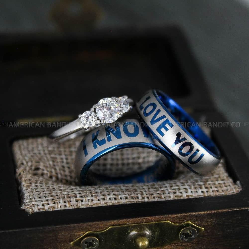 IMG_4640 I Love You I Know Rings, Star Wars Rings, Star Wars Jewelry, Star Wars, Wedding Rings, Star Wars Wedding Bands - Image 1