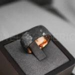 Hammered Ring, Black Wedding Ring, Black Wedding Band, Black Hammered Wedding Ring - Image 3