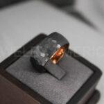 Hammered Ring, Black Wedding Ring, Black Wedding Band, Black Hammered Wedding Ring - Image 4