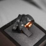 Hammered Ring, Black Wedding Ring, Black Wedding Band, Black Hammered Wedding Ring - Image 5