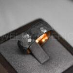 Hammered Rings, Black Wedding Rings, Black Wedding Bands, Couple Rings, Couple Wedding Bands, Couple Wedding Rings, Matching Couple Rings - Image 3