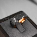 Hammered Ring, Black Wedding Ring, Black Wedding Band, Black Hammered Wedding Ring - Image 4