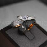 Hammered Rings, Black Wedding Rings, Black Wedding Bands, Couple Rings, Couple Wedding Bands, Couple Wedding Rings, Matching Couple Rings