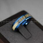 Deer Antler Ring, Antler Wedding Band, Deer Hunting Ring, Deer Hunting Ring, Deer Antler Wedding Ring, Blue Wedding Band, His Wedding Ring