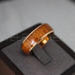 Wood Rings, Wood Wedding Bands, Wood Wood Ring, Wood Wedding Band, Wood Wedding Ring, Rose Gold Wedding Ring, Rose Gold Wedding Band, His Wedding Ring, Mens Wedding BandRings, 2 Piece Couple Set Tungsten Bands with Wood Inlay, Couple Rings, Matching Wood Rings