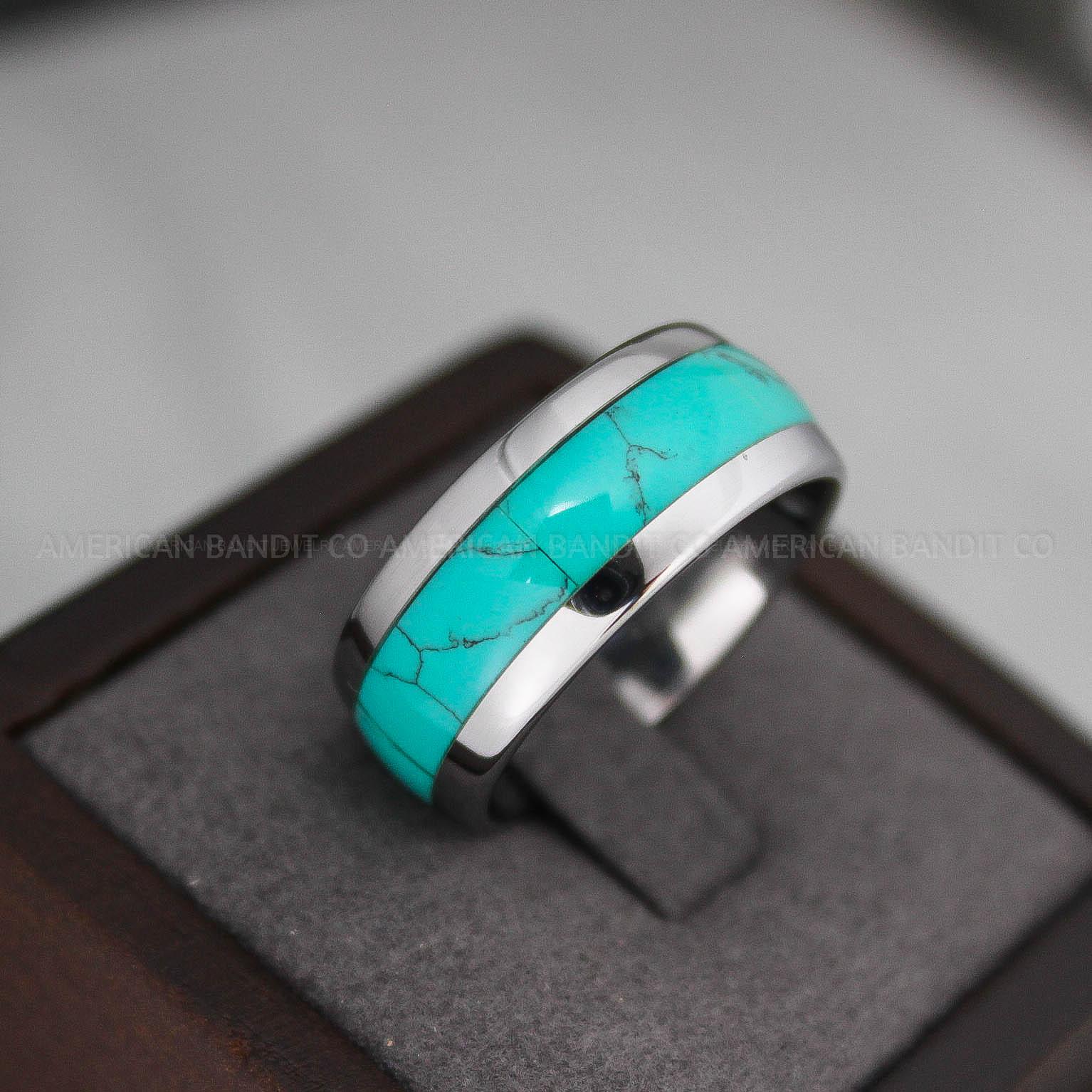 IMG_2971 Turquoise Ring, Turquoise Wedding Ring, Turquoise Wedding Band, Turquoise Jewelry, Silver Wedding Ring, Silver Wedding Band, Turquoise Ring - Image 1