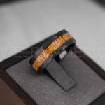 Wood Ring, Wood Wedding Band, His Wedding Ring, Black Wood Ring, Groom Wedding Band, Wood Jewelry