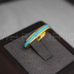 Turquoise Rings, Turquoise Wedding Rings, Turquoise Wedding Bands, Turquoise Jewelry, Yellow Gold Wedding Rings, Gold Wedding Bands, Turquoise - Image 4