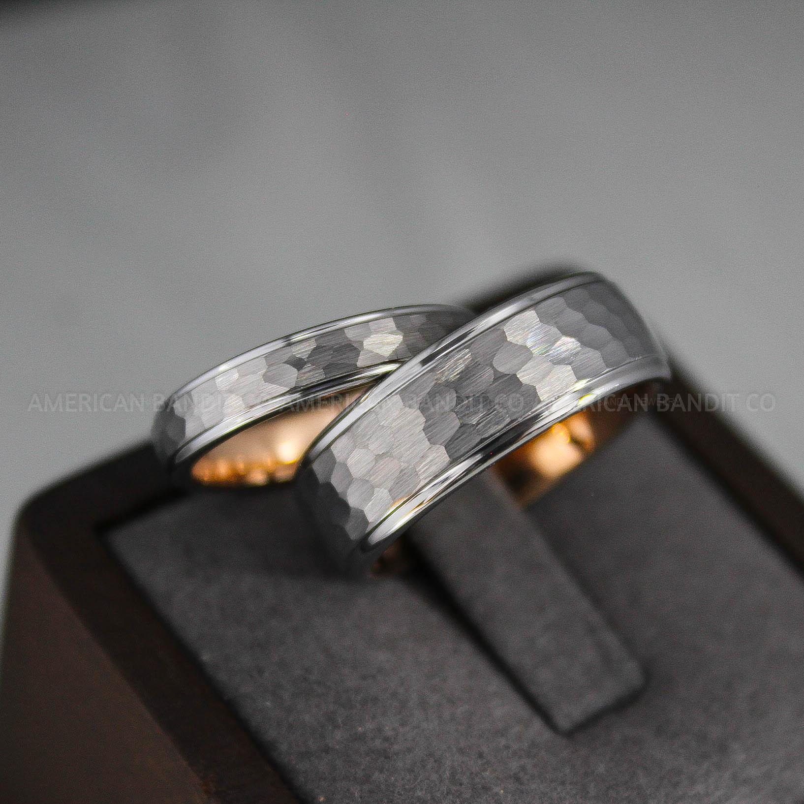 IMG_3007 Hammered Rings, Silver Wedding Rings, Silver Wedding Bands, Couple Rings, Couple Wedding Bands, Couple Wedding Rings, Matching Couple Rings - Image 1