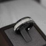 Meteorite Rings, Meteorite Wedding Rings, Meteorite Wedding Bands, Meteorite Jewelry, Couple Wedding Rings, Black Wedding Band, Meteor Ring - Image 4