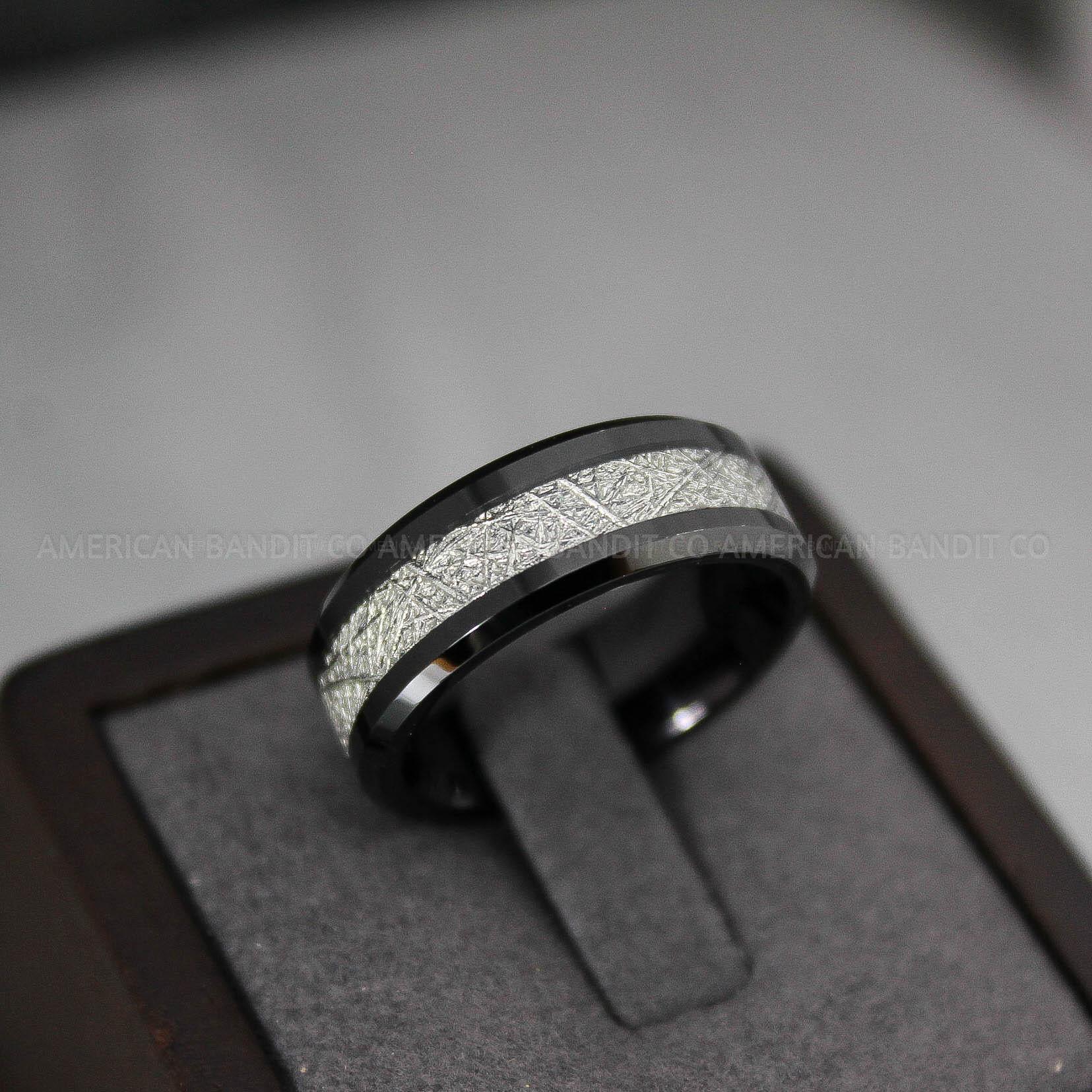 IMG_3017 Meteorite Rings, Meteorite Wedding Rings, Meteorite Wedding Bands, Meteorite Jewelry, Black Wedding Rings, Black Wedding Band, Meteor Ring - Image 1