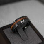 Howling Wolves Ring, Wolf Ring, Couple Wedding Rings, Couple Rings, Wolves Ring, Wolf Howl Ring, Black Wedding Bands, Matching Wedding Rings