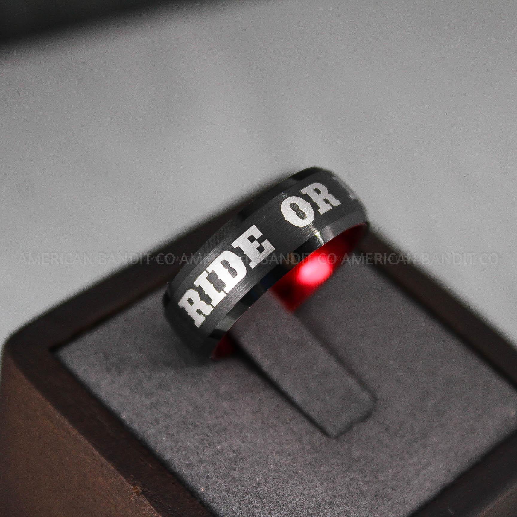 IMG_3051 Ride or Die Rings, Ride or Die, Ride or Die Wedding Rings, Ride or Die Wedding Bands, Black Wedding Rings, Black Wedding Bands, Biker Rings - Image 1