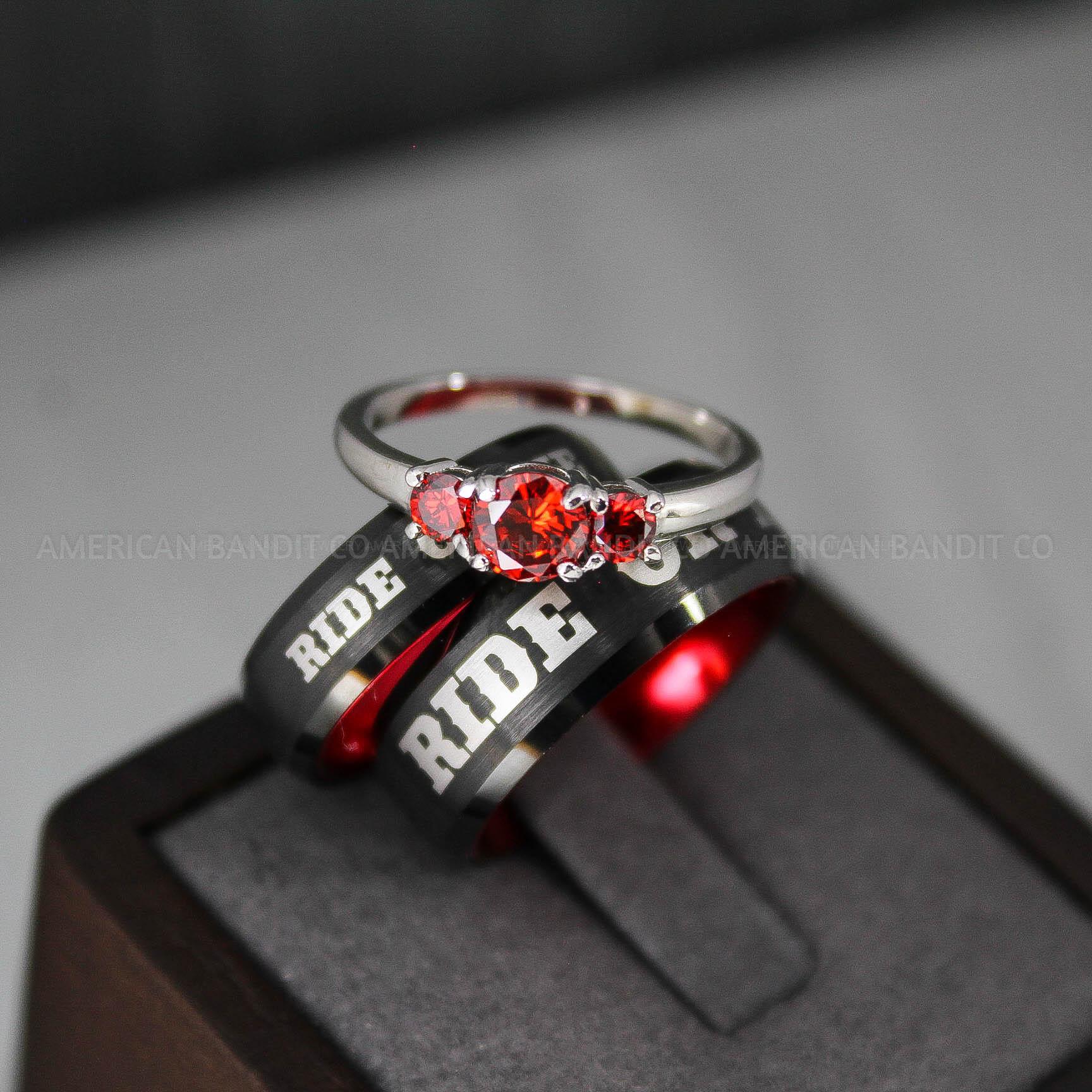 IMG_3069 Ride or Die Rings, Ride or Die, Ride or Die Wedding Rings, Ride or Die Wedding Bands, Black Wedding Rings, Black Wedding Bands, Biker Rings - Image 1