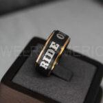 Ride or Die Rings, Ride or Die, Ride or Die Wedding Rings, Ride or Die Wedding Bands, Black Wedding Rings, Black Wedding Bands, Biker Rings