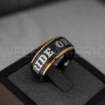 Ride or Die Rings, Ride or Die, Ride or Die Wedding Rings, Ride or Die Wedding Bands, Black Wedding Rings, Black Wedding Bands, Biker Rings - Image 7