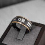 Ride or Die Rings, Ride or Die, Ride or Die Wedding Rings, Ride or Die Wedding Bands, Black Wedding Rings, Black Wedding Bands, Biker Rings - Image 5