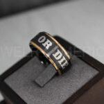 Ride or Die Rings, Ride or Die, Ride or Die Wedding Rings, Ride or Die Wedding Bands, Black Wedding Rings, Black Wedding Bands, Biker Rings - Image 4