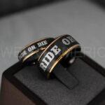 Ride or Die Rings, Ride or Die, Ride or Die Wedding Rings, Ride or Die Wedding Bands, Black Wedding Rings, Black Wedding Bands, Biker Rings - Image 2