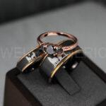 Howling Wolves Ring, Wolf Ring, Couple Wedding Rings, Couple Rings, Wolves Ring, Wolf Howl Ring, Black Wedding Bands, Matching Wedding Rings