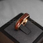 Wood Ring, Wood Wedding Ring, Wood Wedding Band, Rose Gold Wedding Ring, Rose Gold Wedding Band - Image 5