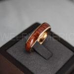 Wood Ring, Wood Wedding Ring, Wood Wedding Band, Rose Gold Wedding Ring, Rose Gold Wedding Band - Image 4