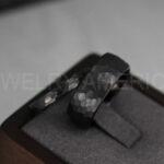 Hammered Ring, Black Wedding Ring, Black Wedding Band, Hammered Wedding Ring, Hammered Wedding Band, Groom Ring, Black Groom Wedding Band - Image 10