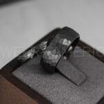 Hammered Ring, Black Wedding Ring, Black Wedding Band, Hammered Wedding Ring, Hammered Wedding Band, Groom Ring, Black Groom Wedding Band - Image 12