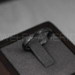 Hammered Ring, Black Wedding Ring, Black Wedding Band, Hammered Wedding Ring, Hammered Wedding Band, Groom Ring, Black Groom Wedding Band - Image 5