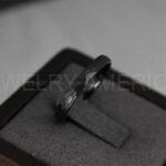 Hammered Ring, Black Wedding Ring, Black Wedding Band, Hammered Wedding Ring, Hammered Wedding Band, Groom Ring, Black Groom Wedding Band - Image 3