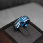 Ride or Die Rings, Ride or Die, Ride or Die Wedding Rings, Ride or Die Wedding Bands, Blue Wedding Rings, Blue Wedding Bands, Biker Rings - Image 4