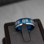 Ride or Die Rings, Ride or Die, Ride or Die Wedding Rings, Ride or Die Wedding Bands, Blue Wedding Rings, Blue Wedding Bands, Biker Rings - Image 5