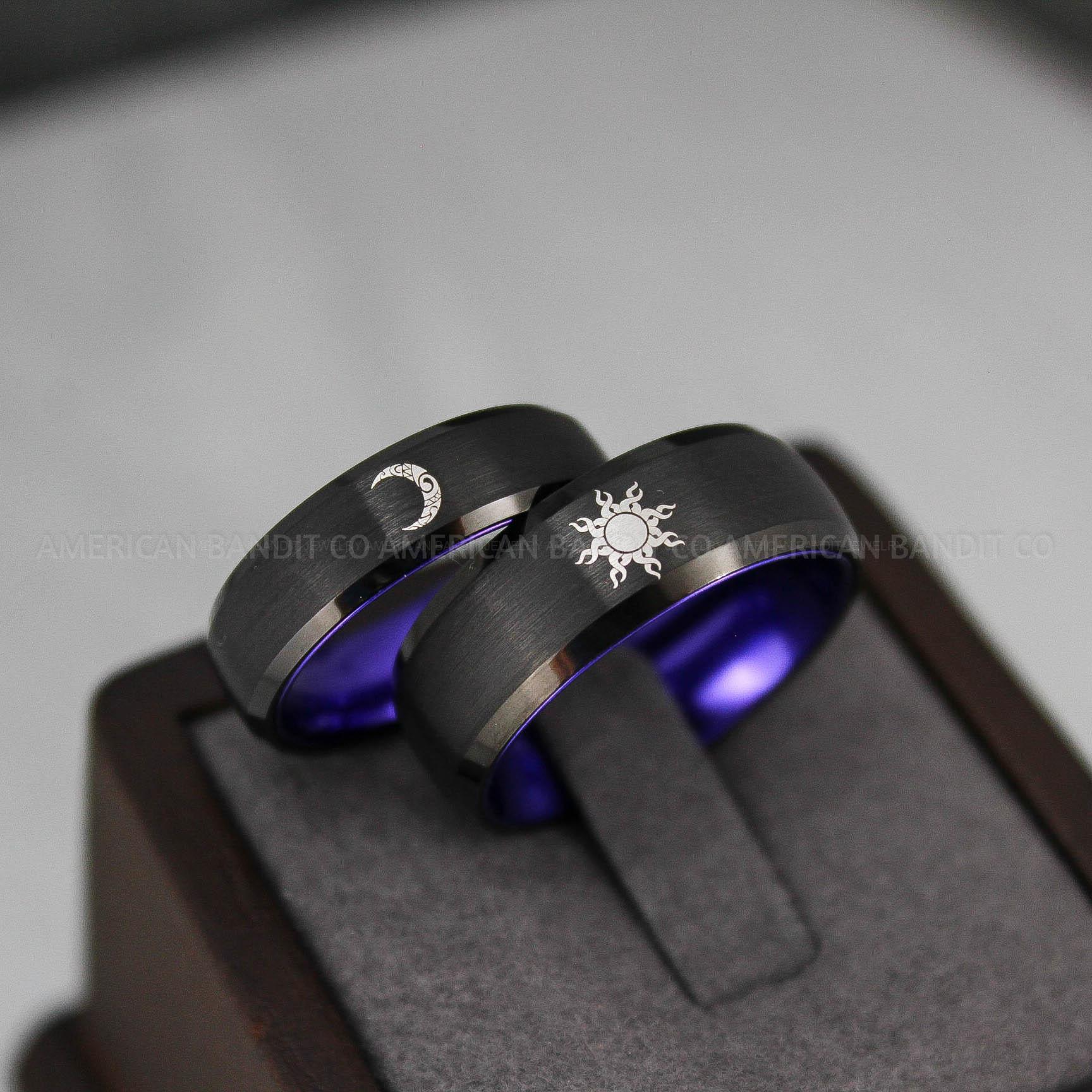 IMG_3219 Sun and Moon Rings, Sun and Moon Wedding Rings, Sun and Moon Wedding Bands, Sun and Moon Jewelry, Couple Rings, Matching Couple Rings - Image 1