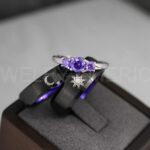 Sun and Moon Rings, Sun and Moon Wedding Rings, Sun and Moon Wedding Bands, Sun and Moon Jewelry, Couple Rings, Matching Couple Rings