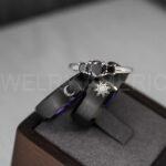 Sun and Moon Rings, Sun and Moon Wedding Rings, Sun and Moon Wedding Bands, Sun and Moon Jewelry, Couple Rings, Matching Couple Rings