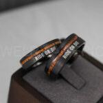 Ride or Die Rings, Ride or Die, Ride or Die Wedding Rings, Ride or Die Wedding Bands, Black Wedding Rings, Black Wedding Bands, Biker Rings - Image 2
