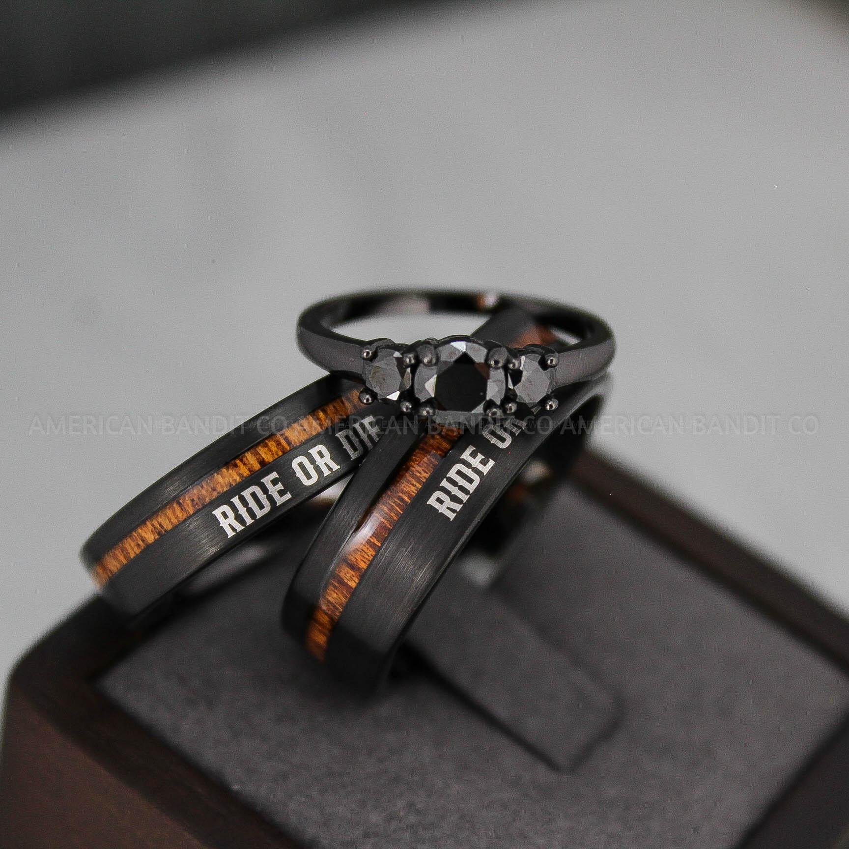 IMG_3234 Ride or Die Rings, Ride or Die, Ride or Die Wedding Rings, Ride or Die Wedding Bands, Black Wedding Rings, Black Wedding Bands, Biker Rings - Image 1