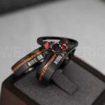 Ride or Die Rings, Ride or Die, Ride or Die Wedding Rings, Ride or Die Wedding Bands, Black Wedding Rings, Black Wedding Bands, Biker Rings