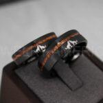 Howling Wolves Ring, Wolf Ring, Couple Wedding Rings, Couple Rings, Wolves Ring, Wolf Howl Ring, Black Wedding Bands, Matching Wedding Rings