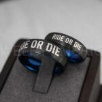 Ride or Die Rings, Ride or Die, Ride or Die Wedding Rings, Ride or Die Wedding Bands, Black Wedding Rings, Black Wedding Bands, Biker Rings